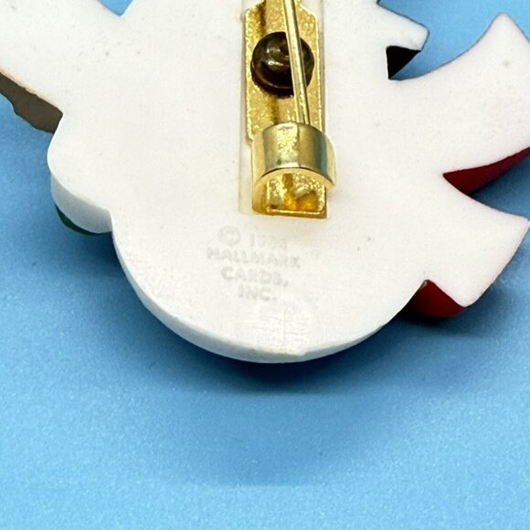 Vintage Christmas Snowman Pins 1.5” Hallmark Russ Winter Snow‎ Holidays Lot of 2 - Picture 3 of 4
